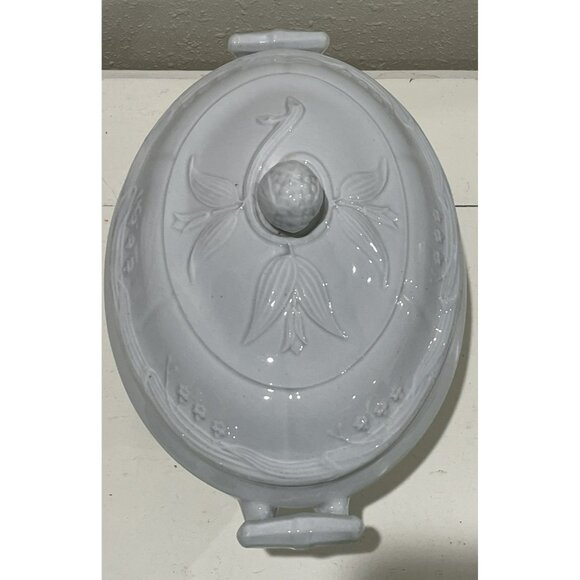 Antique 1865-1882 Meakin & Co England White Ironstone Vegetable Tureen Serving - Picture 5 of 13